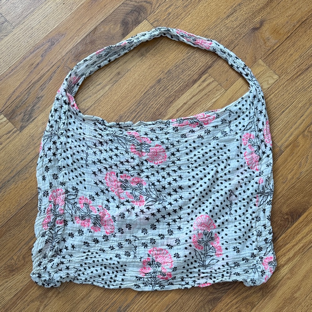 Free People Floral Pink and Gray Women's Bag